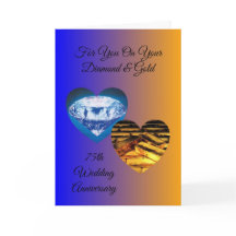 Diamantgul personlig 75-års bröllopsdag