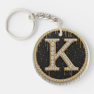 Diamantguldmonogram K-gåva