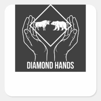 Diamanthänder — Fyrkantig dekal Fyrkantigt Klistermärke