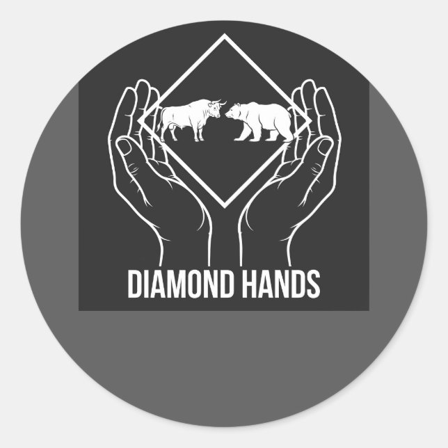 Diamanthänder — Rund Klistermärke (Framsida)