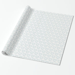 Diamanthjärt-grått-akvaliknande konst mönster presentpapper