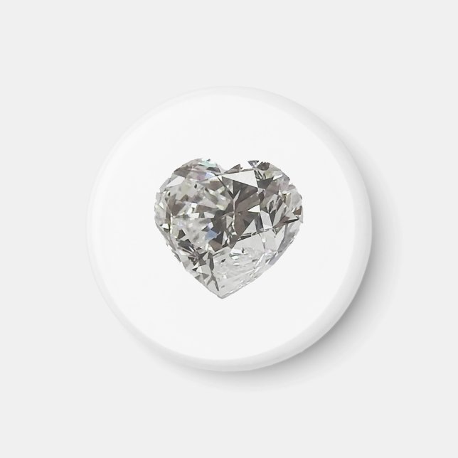 Diamanthjärta form Briljant Magnet (Framsidan)