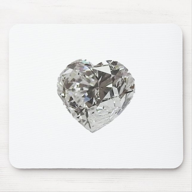 Diamanthjärta form Briljant Musmatta (Framsidan)
