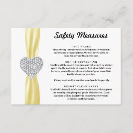 Diamanthjärta Gul Band säkerhetsåtgärder Tilläggskort