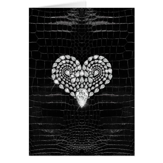 Diamanthjärta Hälsningskort (Framsidan)