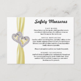 Diamanthjärtan Gul bandage säkerhetsåtgärder Tilläggskort