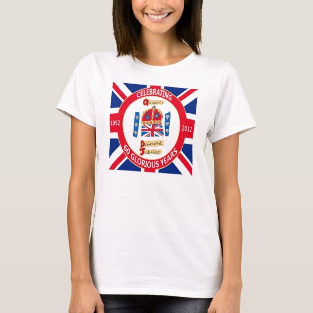 Diamantjubileum 60 år Celebratory T-tröja T Shirt (Framsida)