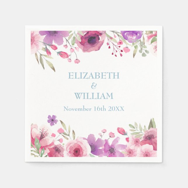 Diamantjubileum Country Roses Grönska Pappersservett (Framsidan)