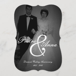 Diamantjubileum med Vintage Me Bracket Edge Inbjudningar