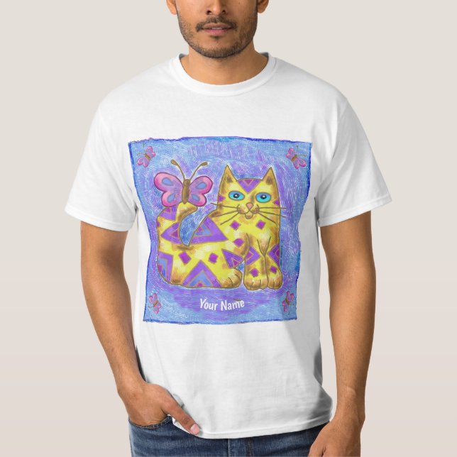 diamantkatt t shirt (Framsida)