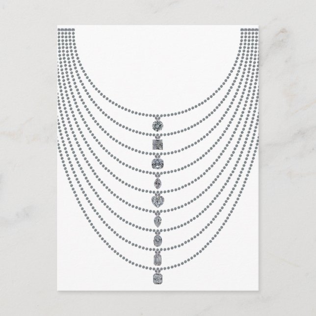 Diamantkedjor med unika Diamond Pendants Vykort (Framsida)