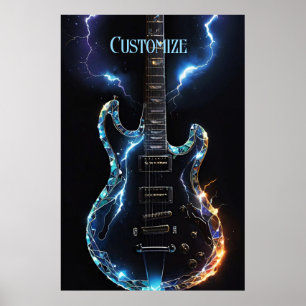 Diamantklippt elektrisk gitarr poster