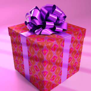 Diamantkrittextur Rosa Lila Orange Presentpapper
