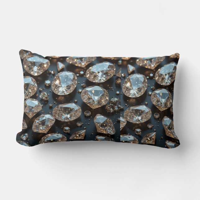 Diamantkudde ser ut som diamantlyx lumbarkudde (Framsida)