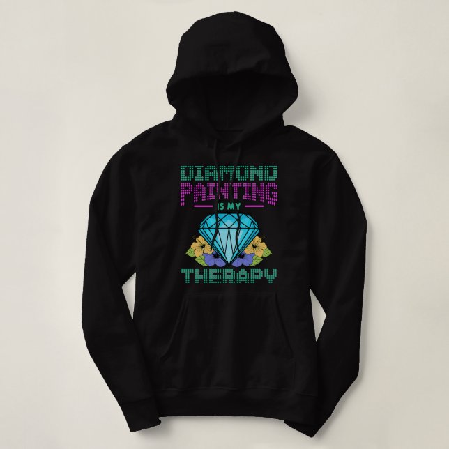 Diamantmålning är min terapeutiska teckningspensel t shirt (Design framsida)
