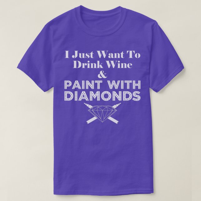 Diamantmålning och Vin-konsthantverk T Shirt (Design framsida)