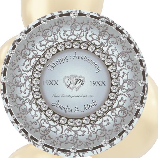 Diamantmonogram för årsdag inbjudningar (Skapare uppladdad)