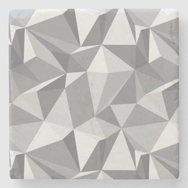 Diamantmönster - abstrakt polygon underlägg sten (Framsidan)