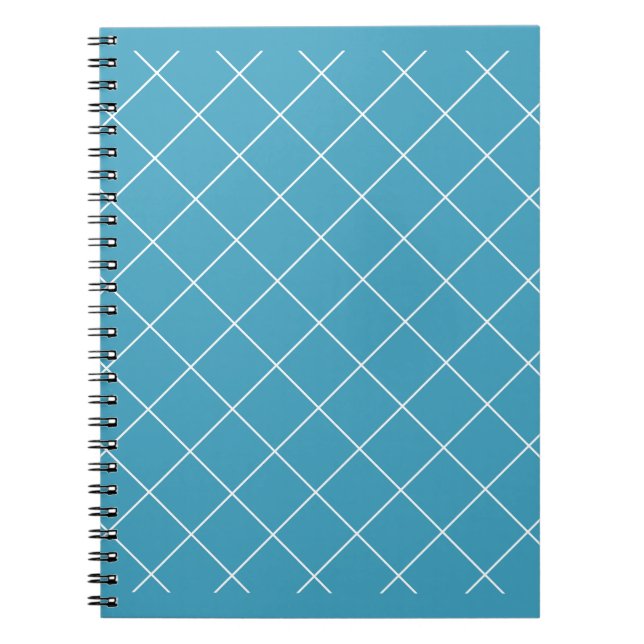 Diamantmönster Aqua Anteckningsbok (Framsidan)