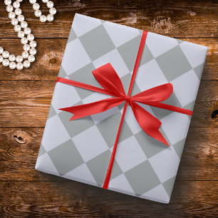 Diamantmönster i grått och lavendel presentpapper