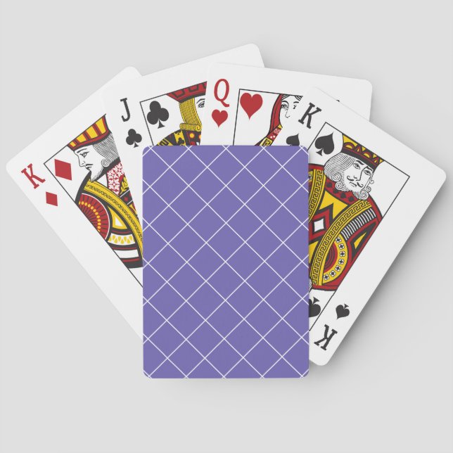 Diamantmönster lila casinokort (Baksidan)