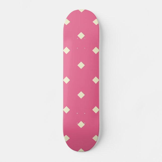 Diamantmönster Old School Skateboard Bräda 18 Cm (Framsida)