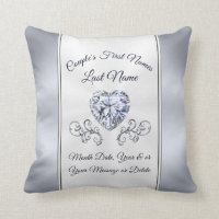 Diamantpersonligen kudder för att gifta sig gåvan