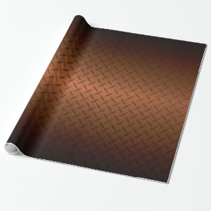 Diamantplattmönster Svart till Kopparfärg övergång Presentpapper