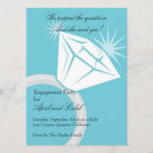 Diamantring Bling Inbjudningar
