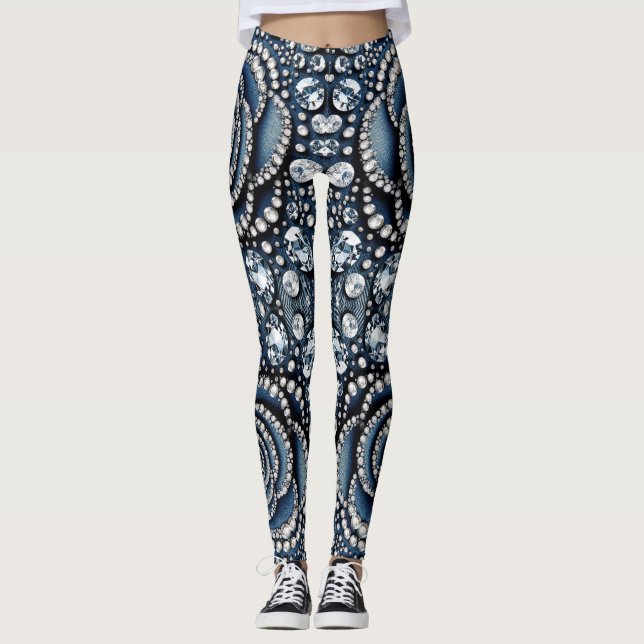 Diamantros & Denim Glam Bling Juveler Leggings (Framsida)