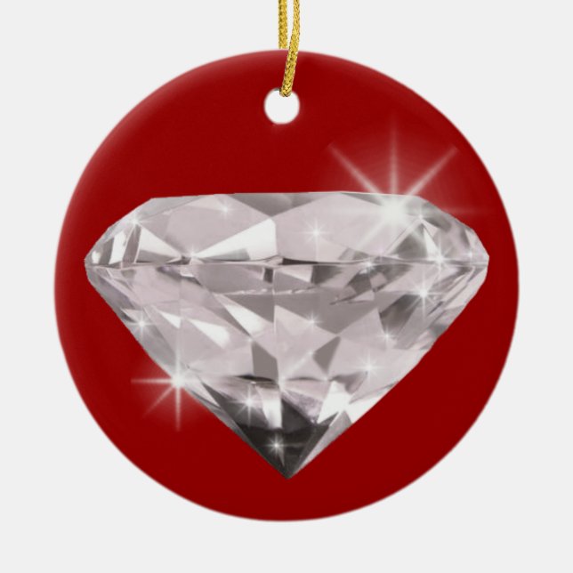diamantskinkadorn julgransprydnad keramik (Framsidan)