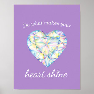 Diamantsköldslogan, lila konst poster