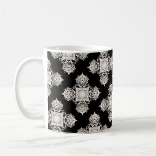 Diamantskugga i skuggor grått kaffemugg
