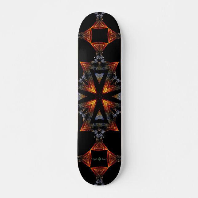 Diamantsolnedgång Mini Skateboard Bräda 18,5 Cm (Framsida)
