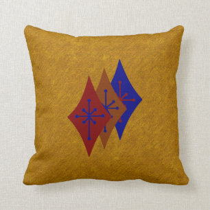 DiamantStarburst för Retro mitt- århundrade Kudde