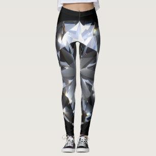 Diamantsten: gnistra för svart utrymme. leggings