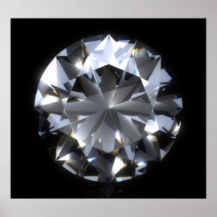 Diamantsten: gnistra för svart utrymme. poster
