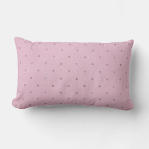  diamantstudier av rosa lumbarkudde