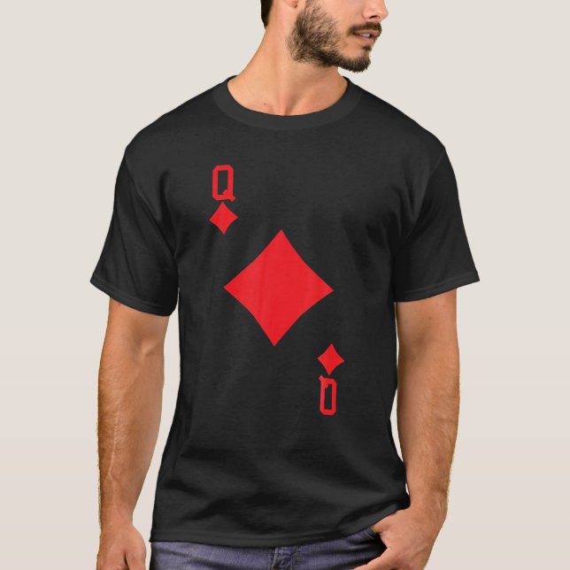Diamantuppspelningskort Halloween T Shirt (Framsida)
