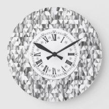 Diamantutseendet faux silver shine Roman numbling