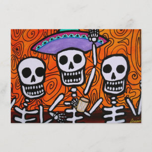 Diameter de los Muertos Amigos Mariachiinbjudan Inbjudningar