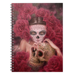 Diameter de los Muertos Anteckningsbok Med Spiral