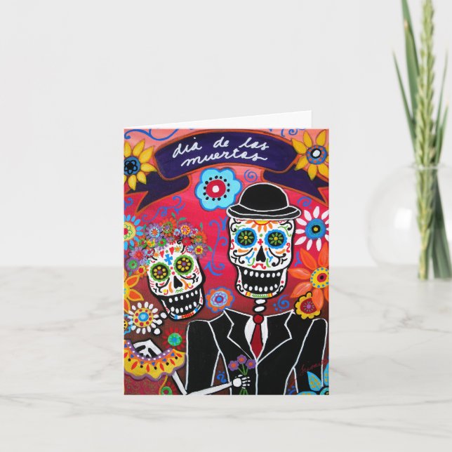 DIAMETER DE LOS MUERTOS BRÖLLOPKORT KORT (Framsida)