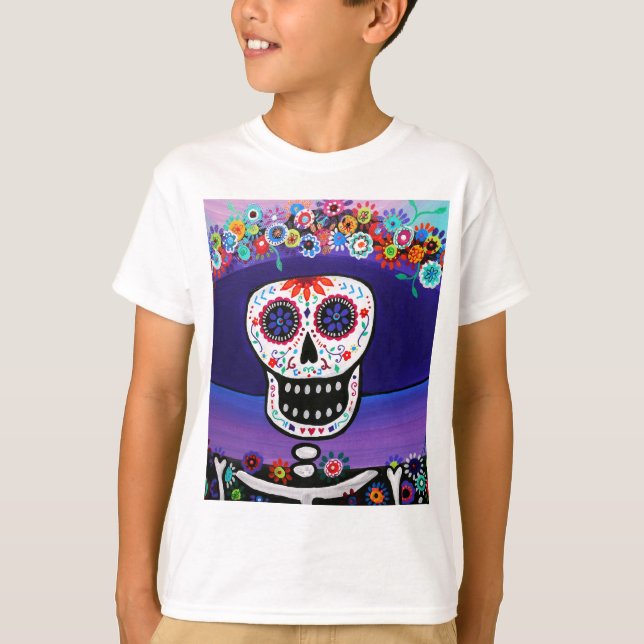 Diameter de los Muertos Catrina vid Prisarts T-shirt (Framsida)