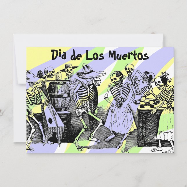 Diameter de Los Muertos day of the Inbjudningar (Framsida)