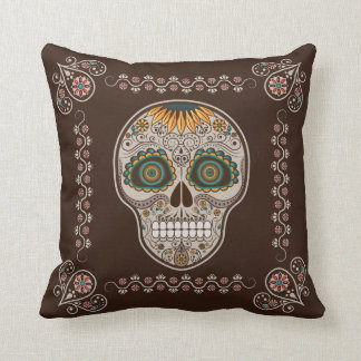 Diameter de los Muertos dekorativ solrosskalle Kudde