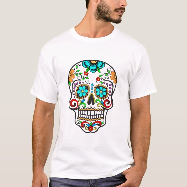 Diameter de Los Muertos Färga skalle T Shirt (Framsida)