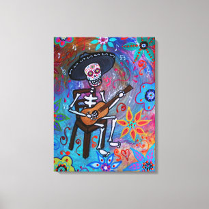 Diameter de los Muertos Gitarero Canvastryck