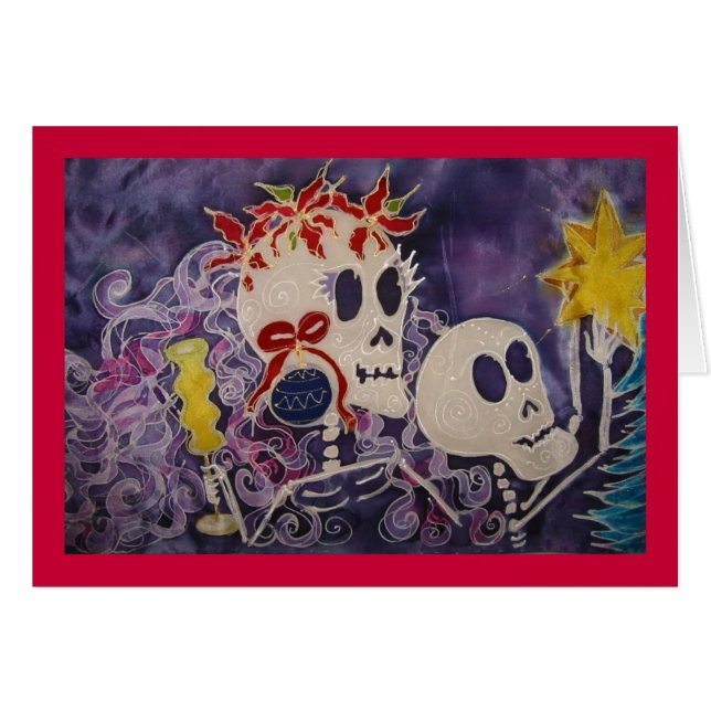 Diameter de los Muertos Jul julstjärna Hälsningskort (Framsidan Horizontal)