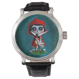 Diameter de los Muertos Lite röd ridninghuva Armbandsur
